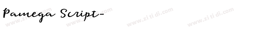 Pamega Script字体转换